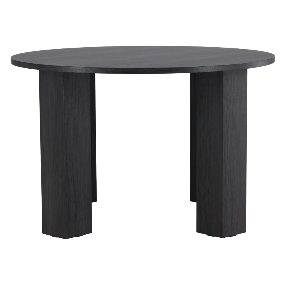 zwarte ronde eettafel Edda 120 cm afbeelding 1
