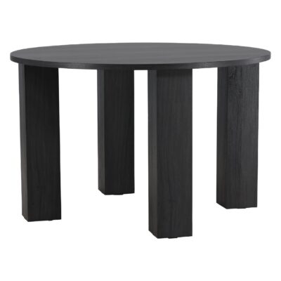 zwarte ronde eettafel Edda 120 cm afbeelding 2