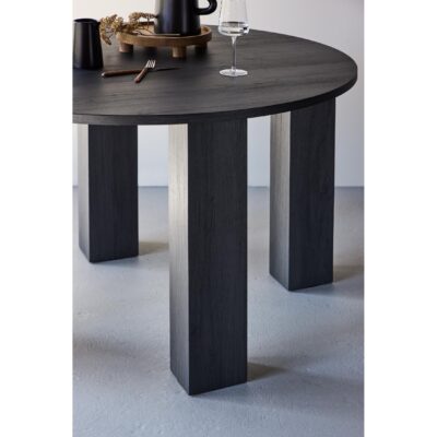 zwarte ronde eettafel Edda 120 cm afbeelding 6