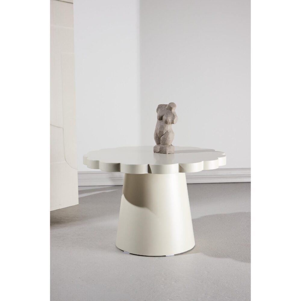 ronde beige salontafel 70 cm afbeelding 2