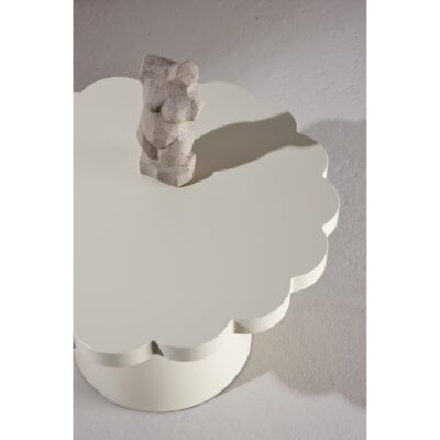 ronde beige salontafel 70 cm afbeelding 3