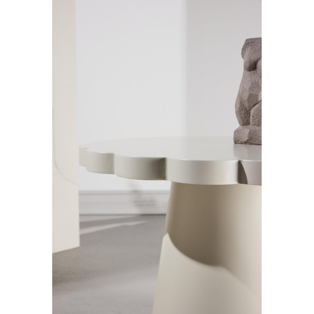 ronde beige salontafel 70 cm afbeelding 4