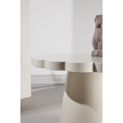 ronde beige salontafel 70 cm afbeelding 4