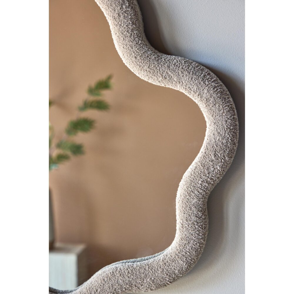 bouclé wandspiegel 70x70 afbeelding 7