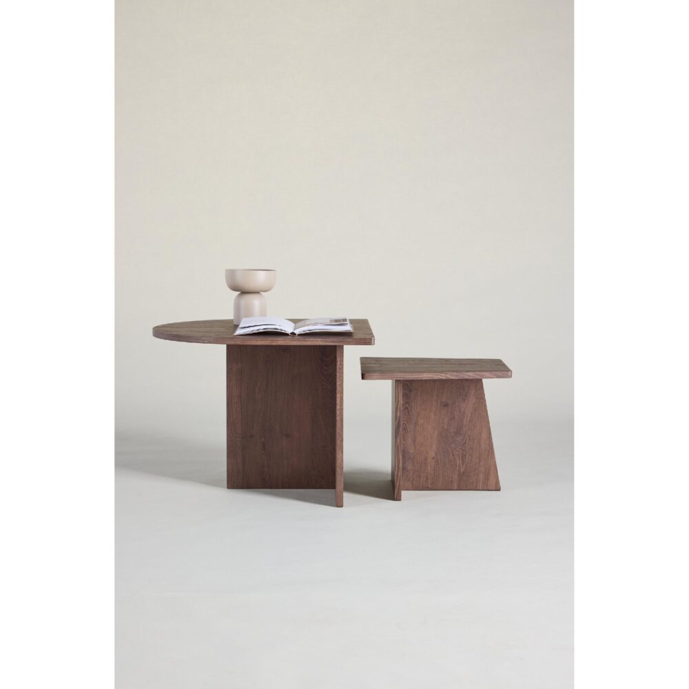 salontafel set vierkant mocca afbeelding 3