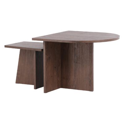 salontafel set vierkant mocca afbeelding 2