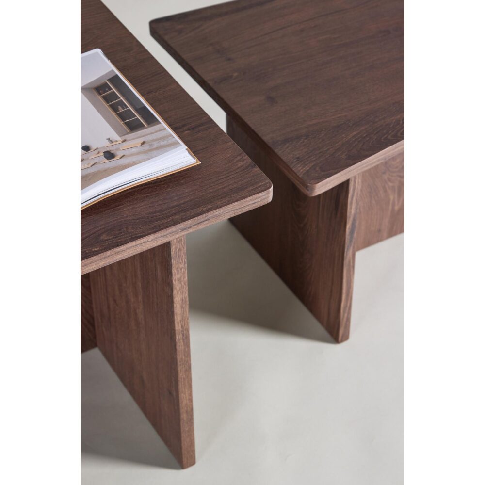 salontafel set vierkant mocca afbeelding 6