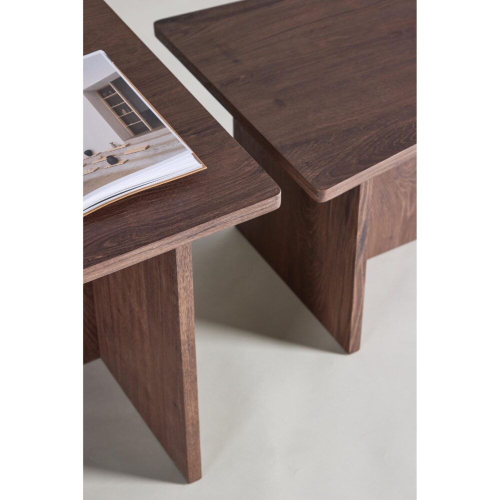 salontafel set vierkant mocca afbeelding 6