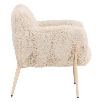 beige teddy fauteuil met armleuningen afbeelding 2