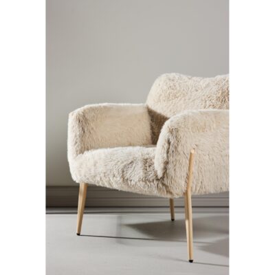 beige teddy fauteuil met armleuningen afbeelding 6