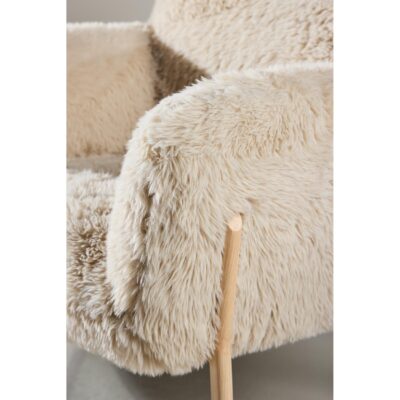 beige teddy fauteuil met armleuningen afbeelding 7