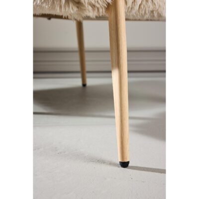 beige teddy fauteuil met armleuningen afbeelding 8