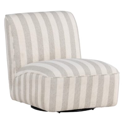 gestreepte beige loungestoel zonder armleuningen afbeelding 3