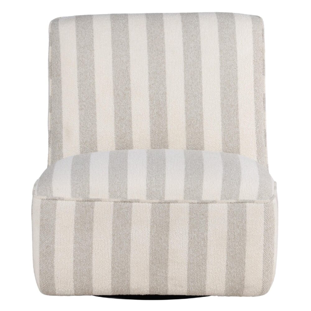 gestreepte beige loungestoel zonder armleuningen afbeelding 4