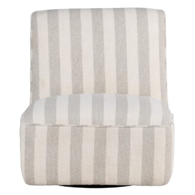 gestreepte beige loungestoel zonder armleuningen afbeelding 4