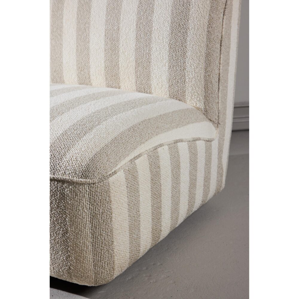 gestreepte beige loungestoel zonder armleuningen afbeelding 6