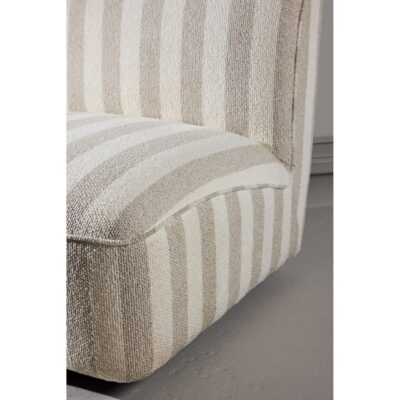 gestreepte beige loungestoel zonder armleuningen afbeelding 6
