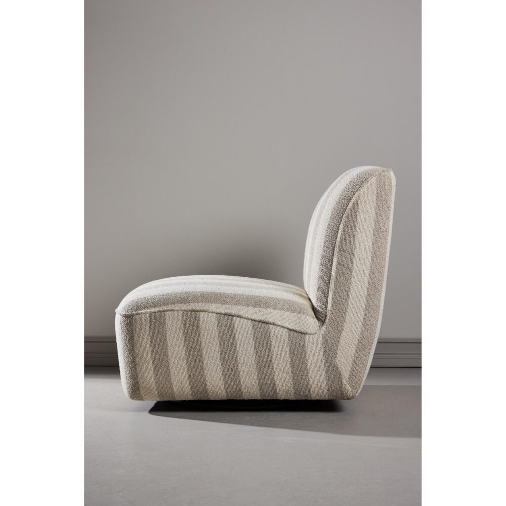 gestreepte beige loungestoel zonder armleuningen afbeelding 8