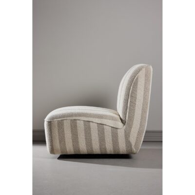 gestreepte beige loungestoel zonder armleuningen afbeelding 8