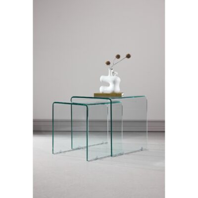 transparante glazen bijzettafels set van 2 afbeelding 10