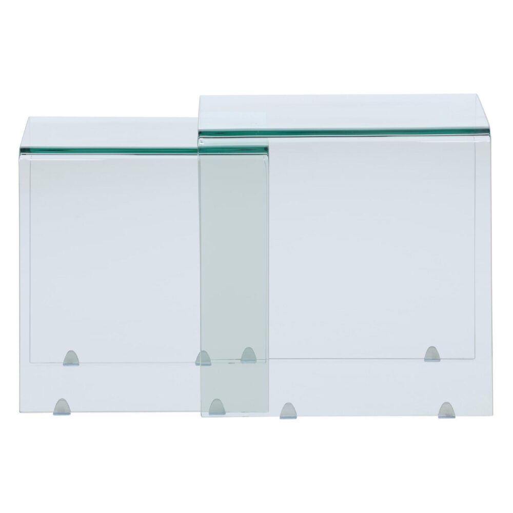 transparante glazen bijzettafels set van 2 afbeelding 4