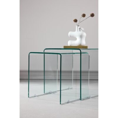 transparante glazen bijzettafels set van 2 afbeelding 6