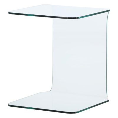 transparante glazen bijzettafel afbeelding 3