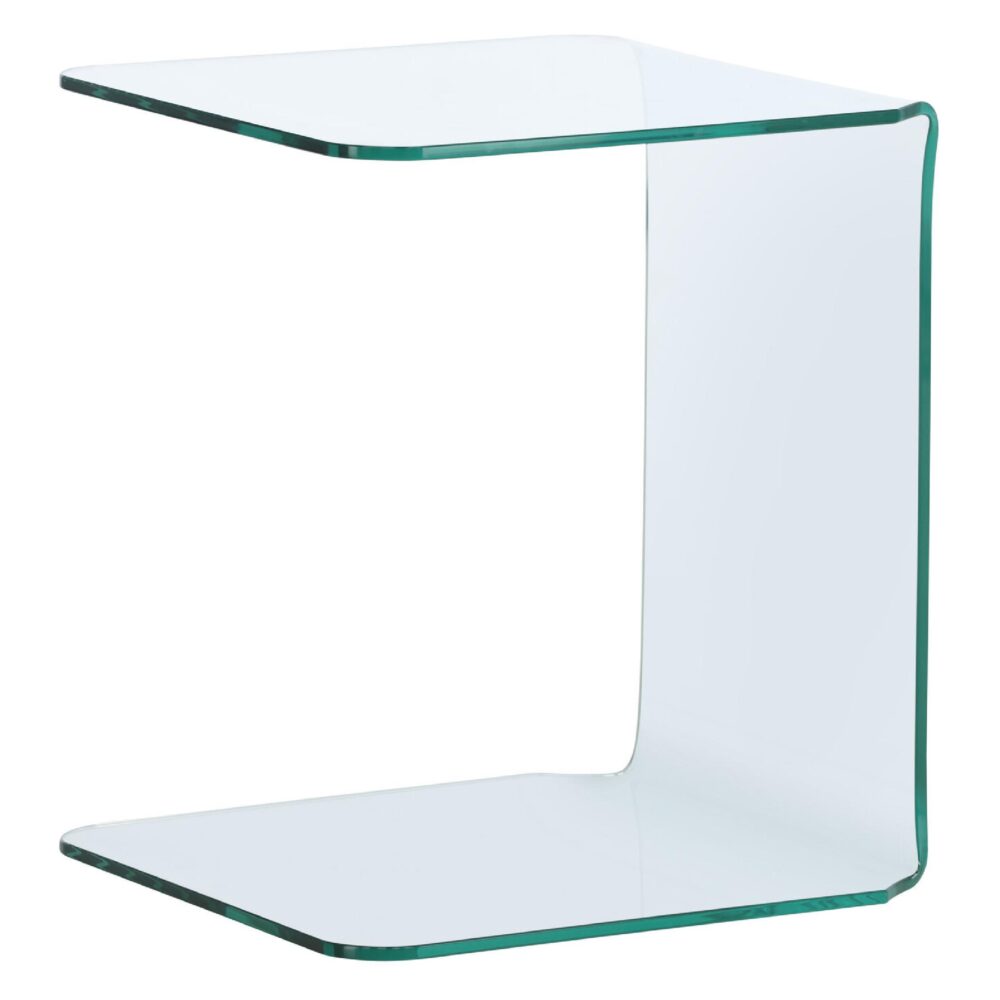 transparante glazen bijzettafel afbeelding 4