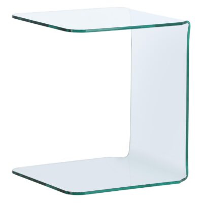 transparante glazen bijzettafel afbeelding 4