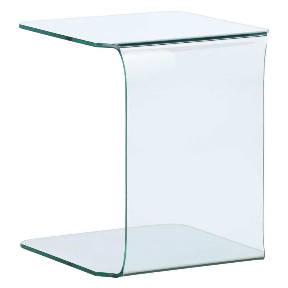 transparante glazen bijzettafel afbeelding 6