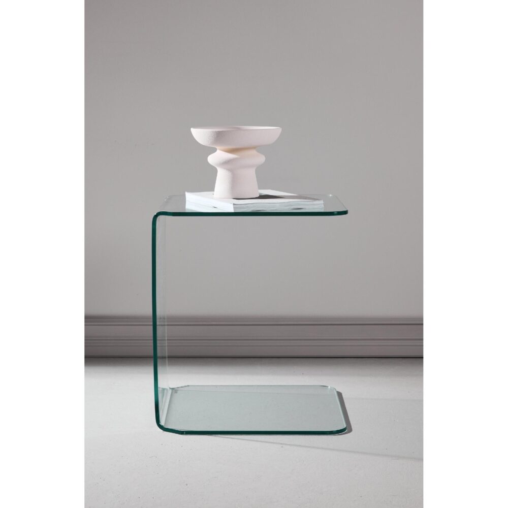 transparante glazen bijzettafel afbeelding 10