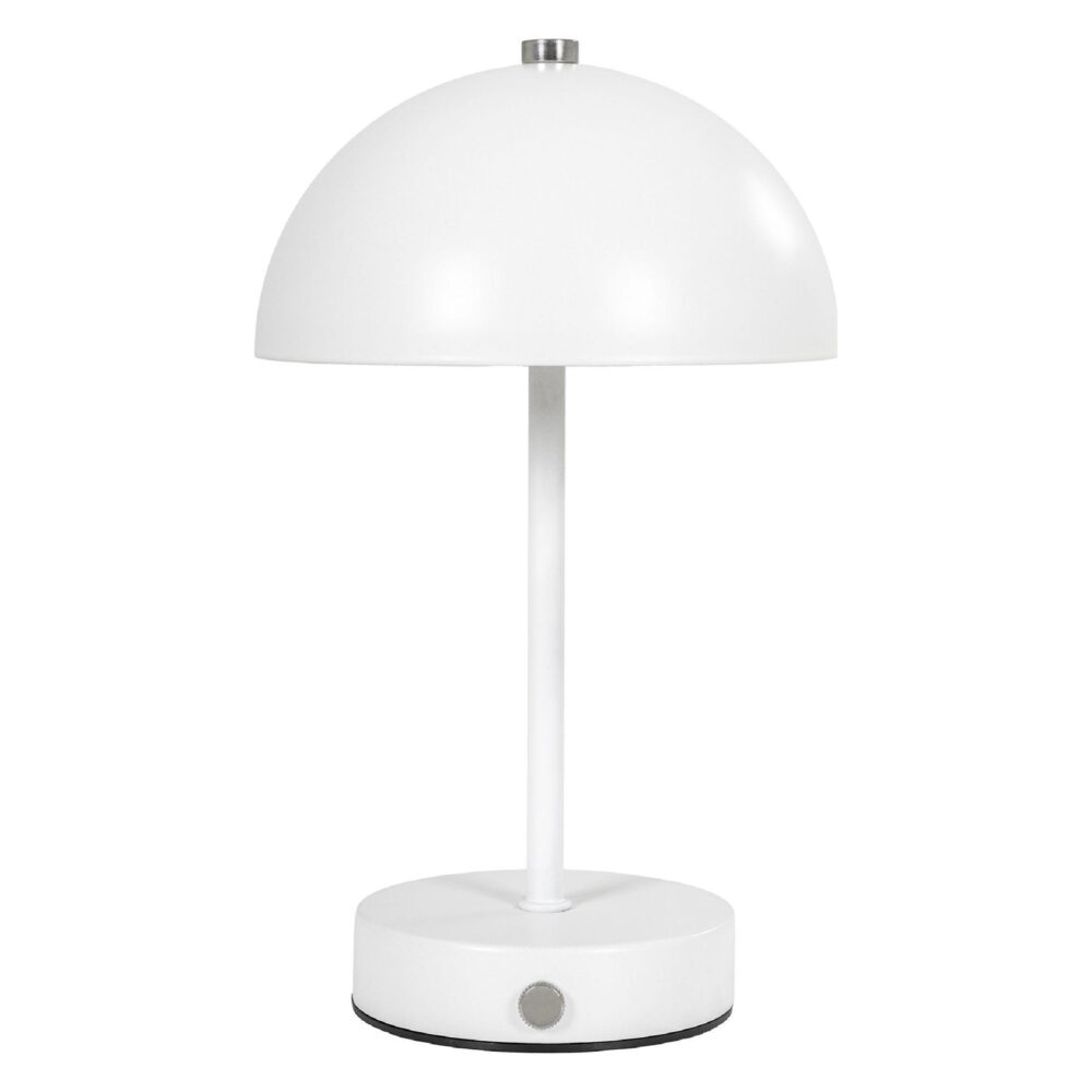 draadloze witte metalen tafellamp afbeelding 1