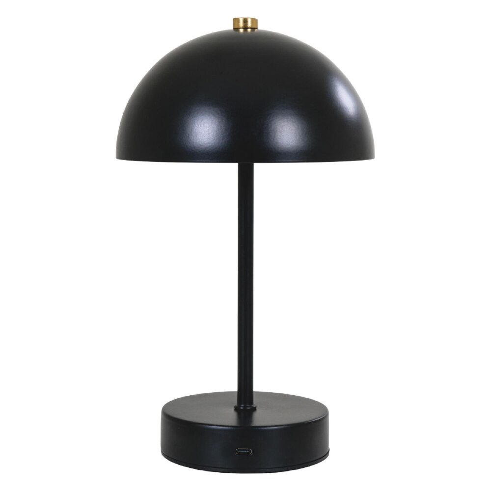 oplaadbare draadloze zwarte tafellamp afbeelding 2