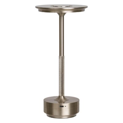 draadloze oplaadbare zilveren tafellamp afbeelding 2