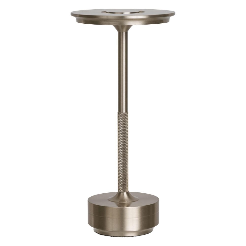 draadloze oplaadbare zilveren tafellamp afbeelding 1