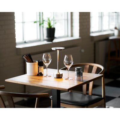 draadloze oplaadbare zilveren tafellamp afbeelding 7