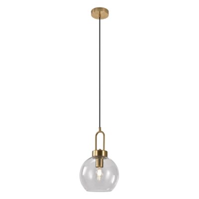 glazen hanglamp Karin brass afbeelding 2