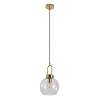 glazen hanglamp Karin brass afbeelding 1