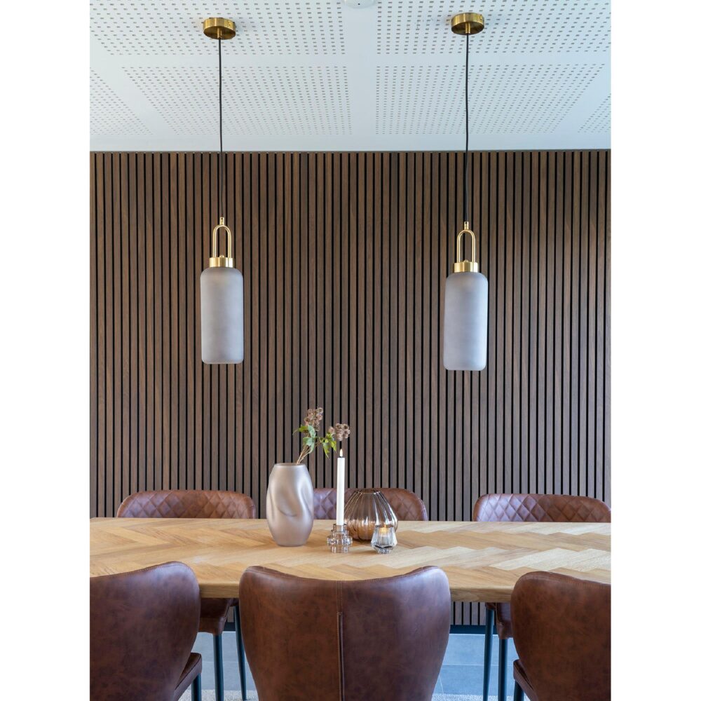 Karin rookglas hanglamp brass afbeelding 3