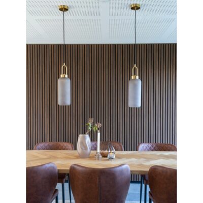 Karin rookglas hanglamp brass afbeelding 3