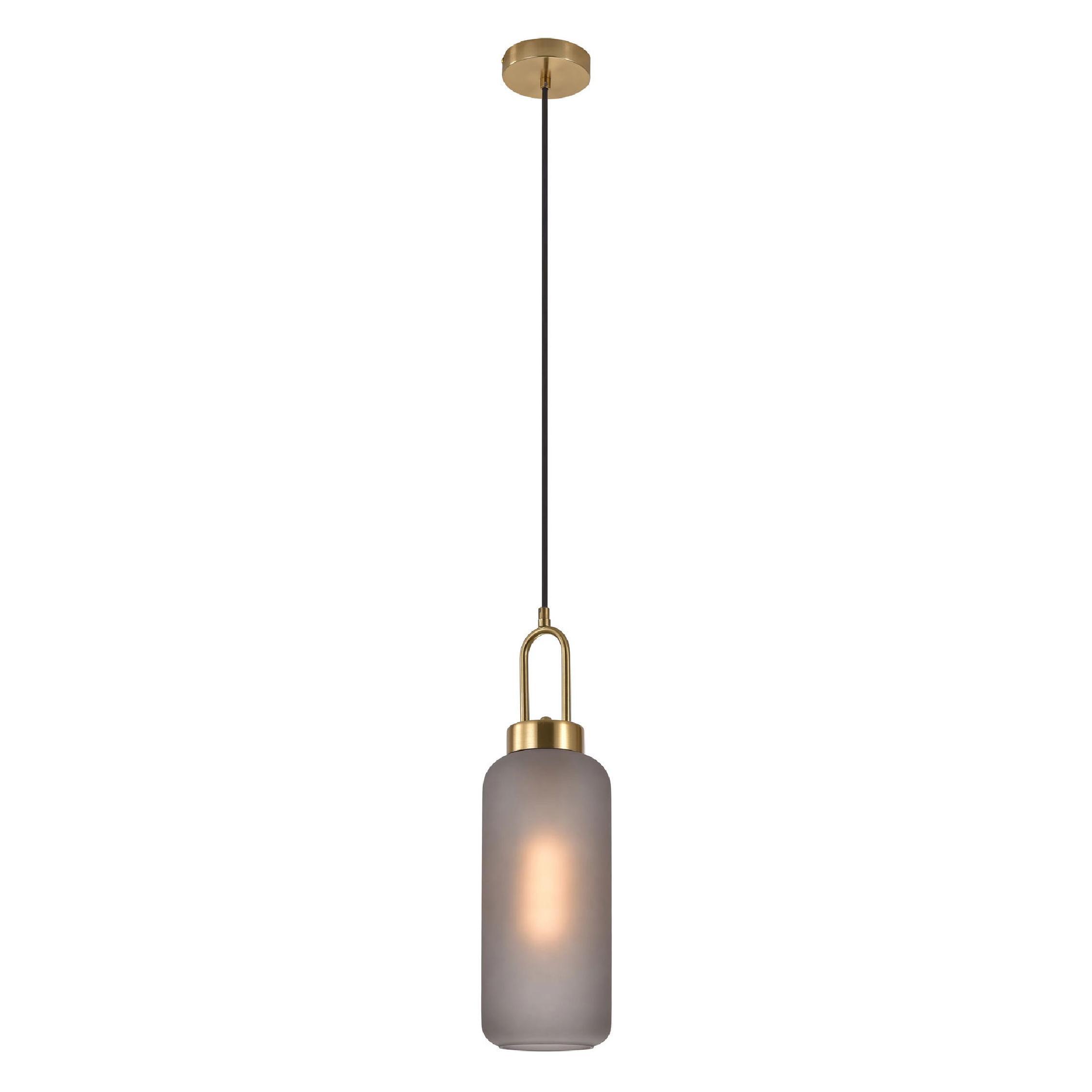 Karin rookglas hanglamp brass afbeelding 2