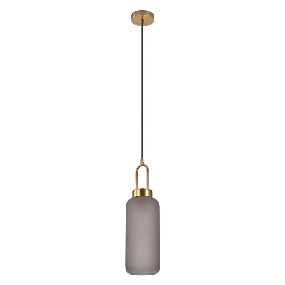 Karin rookglas hanglamp brass afbeelding 1