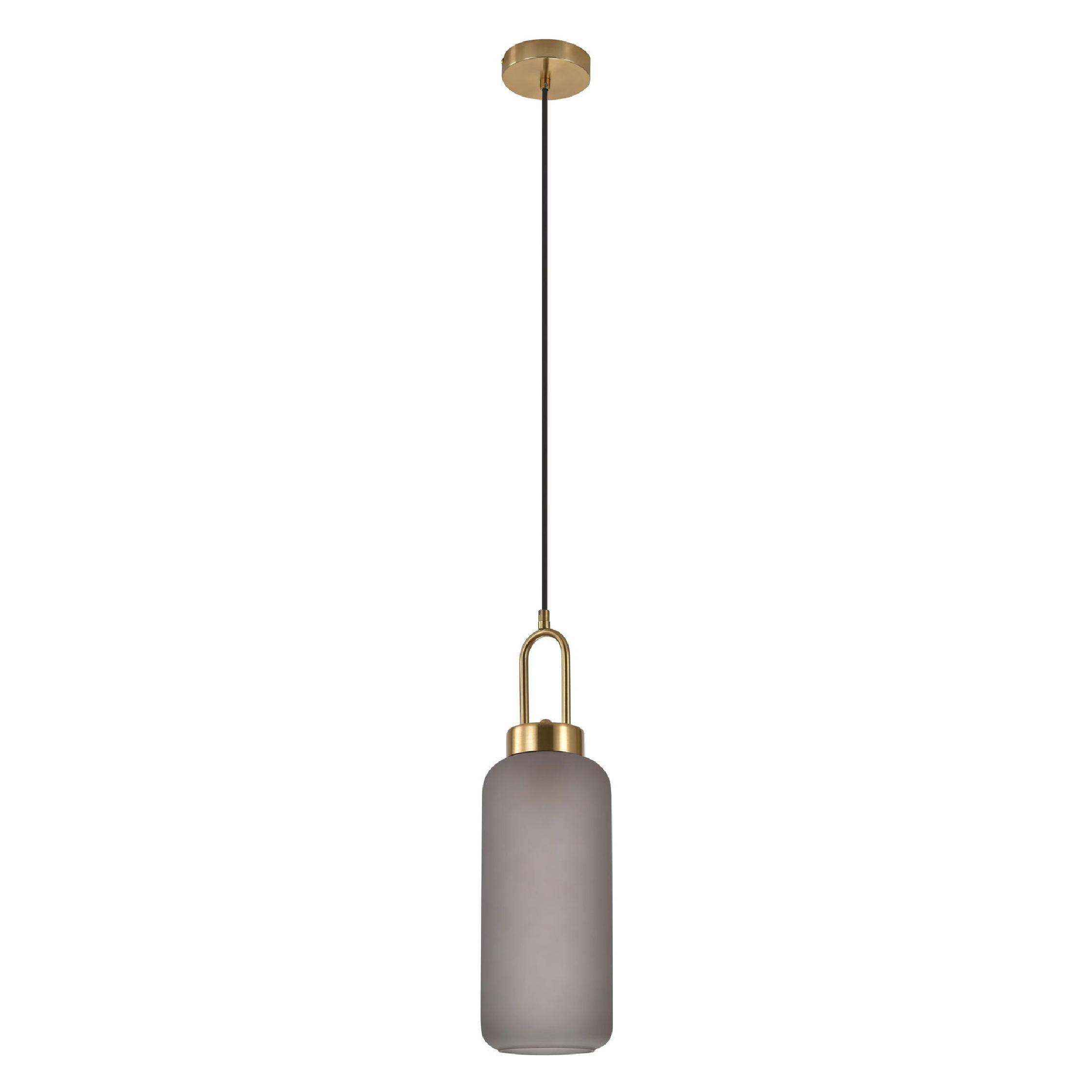 Karin rookglas hanglamp brass afbeelding 1