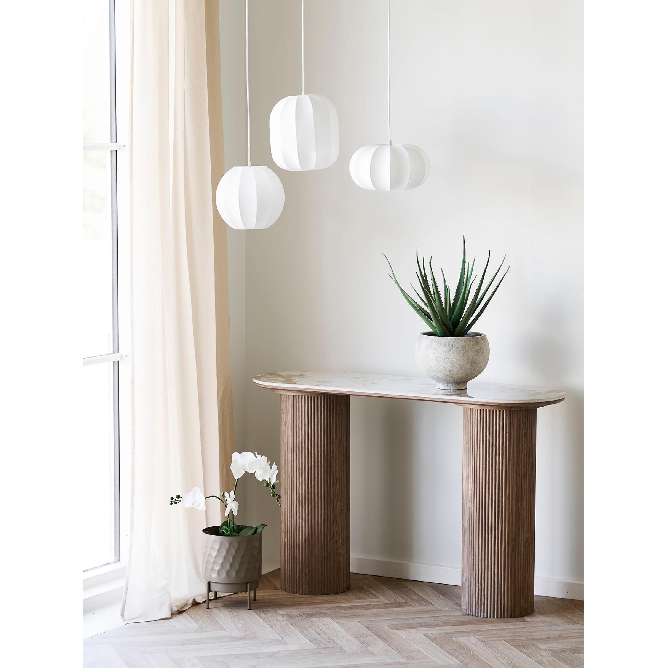 witte ronde hanglamp Elina 25 cm afbeelding 4