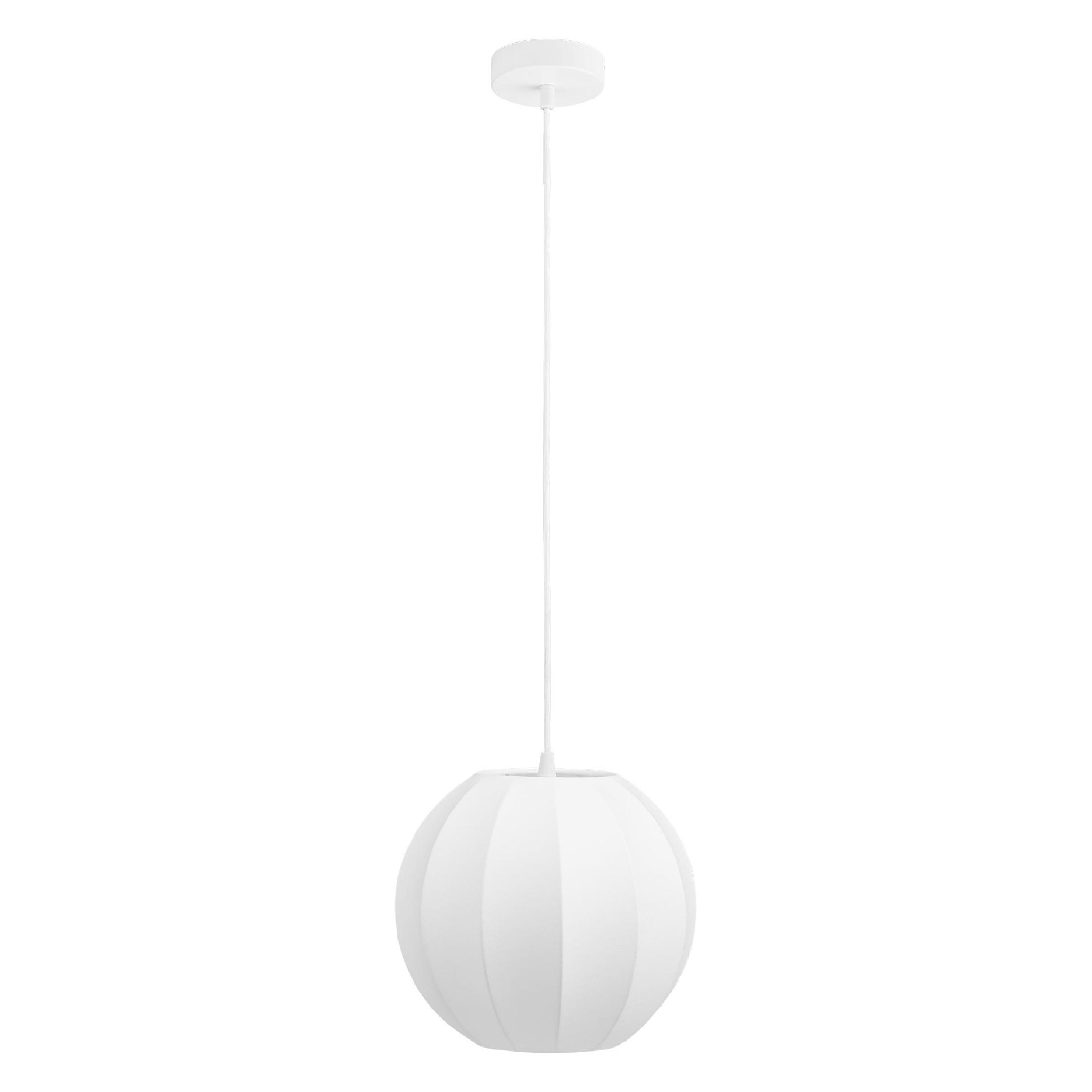 witte ronde hanglamp Elina 25 cm afbeelding 1