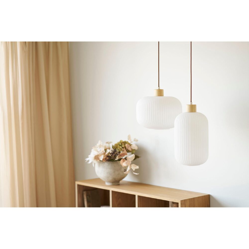 Brynn witte glazen hanglamp 30 cm afbeelding 4