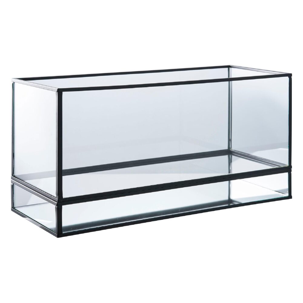 zwart glazen windlicht afbeelding 2