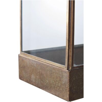 antiek messing lantaarn met glas afbeelding 3