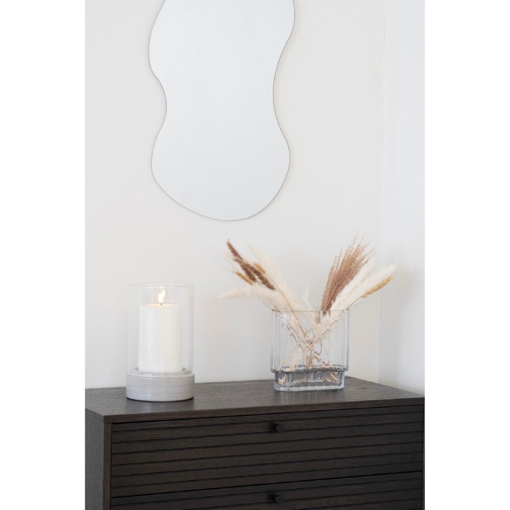 grijs glazen windlicht kaarshouder afbeelding 2