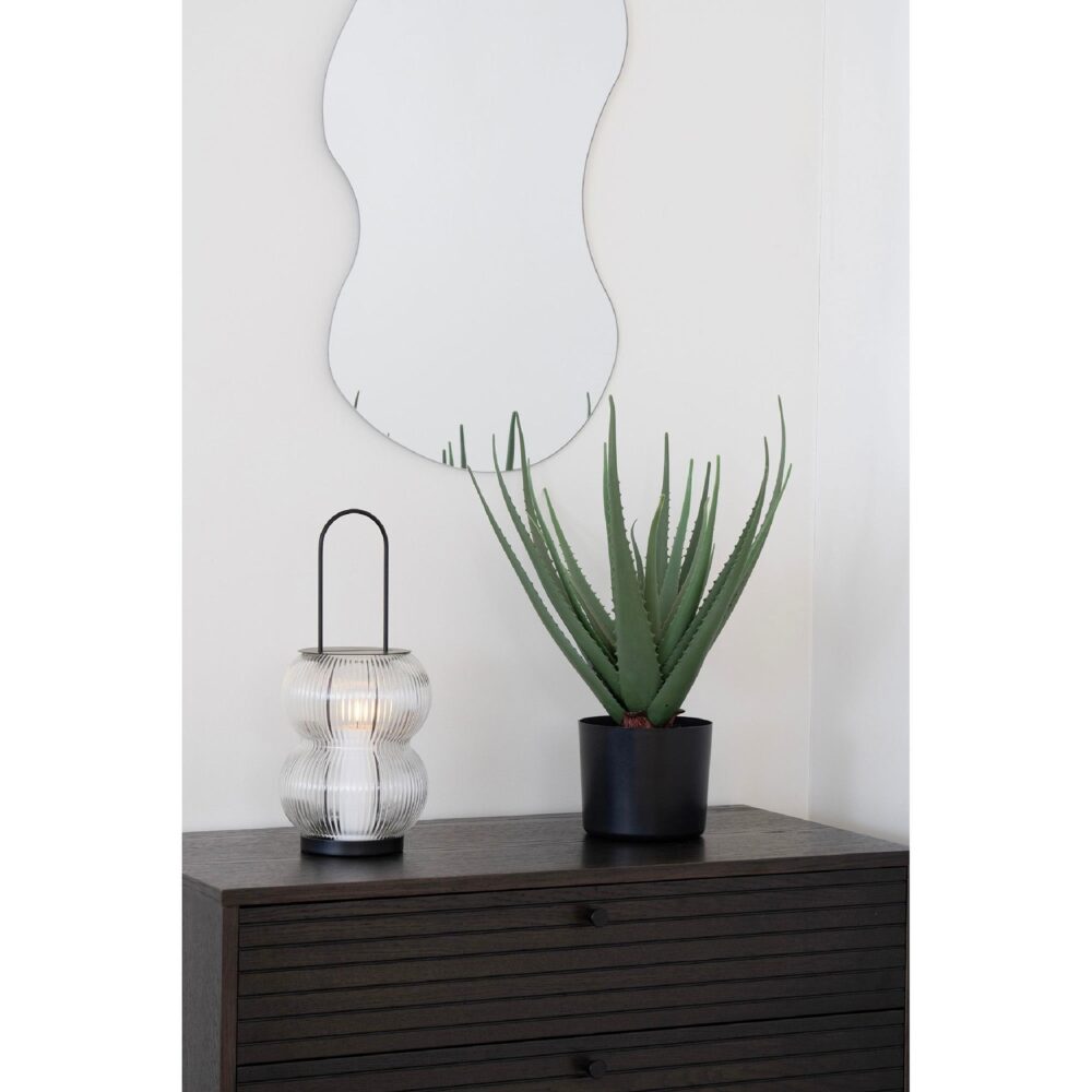 zwarte lantaarn glas en metaal afbeelding 5